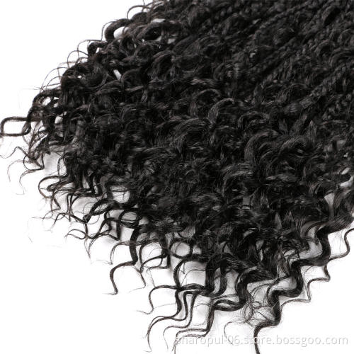 synthetic hair extension 3x messy braids 22inch 18strands black golden brown color attachment crochet hair braids